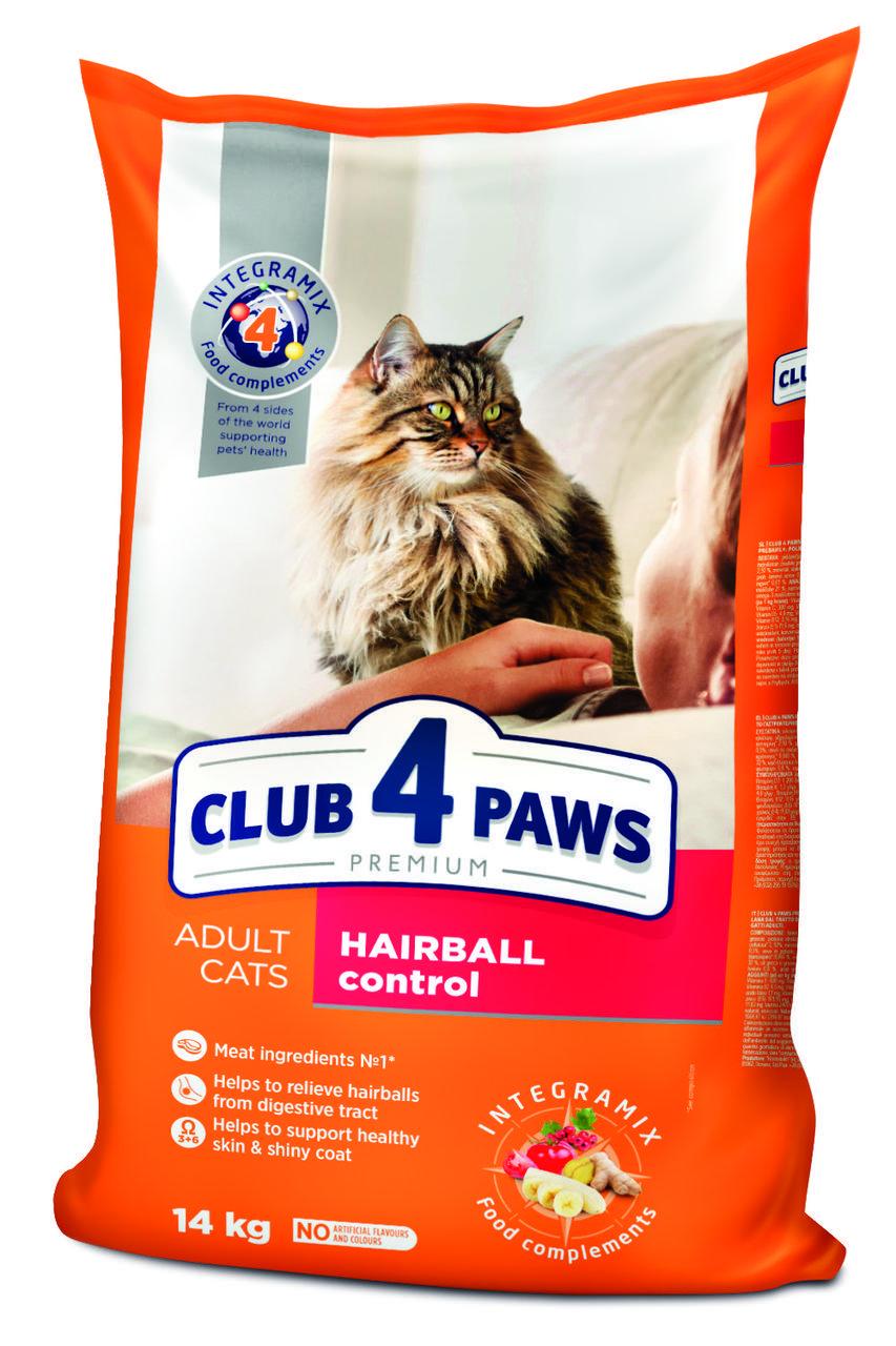 Կեր կատուների  համար ''Club4 Paws Hairball control'' 
